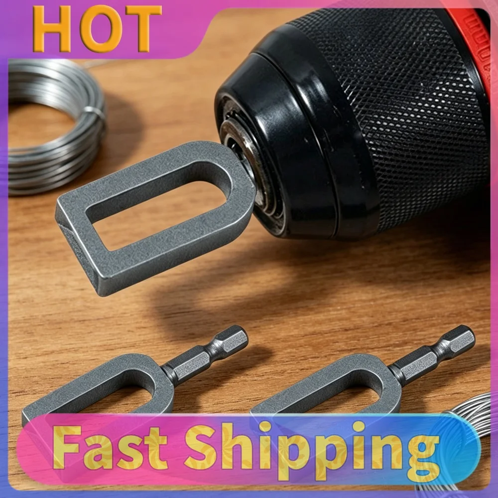2Pcs Heavy Duty Wires Twister Rust Proof Wires Twist Connector Steel Wire Twisting Attachment for Drill with 1/4In Hex Shank