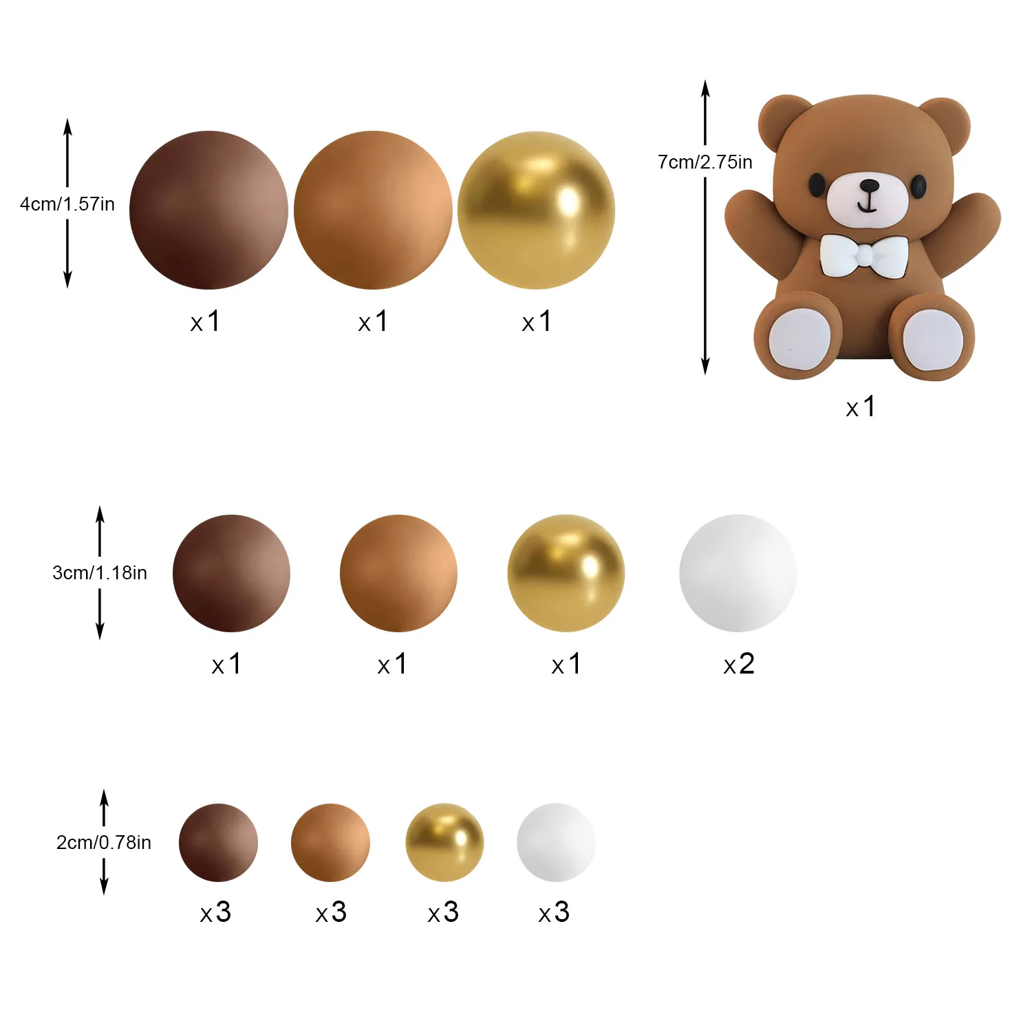 29 PCS Bear Cake Decorations We Can Bearly Wait Cake Topper for Baby Shower Party Supplies Decorations