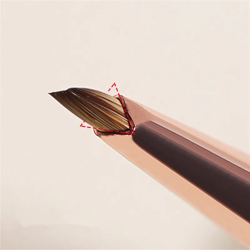 1PCS Triangular Petal Nail Brush Acrylic Nail Art Liner Brush Stripes Grid Flower Painting Drawing PenManicure Tools