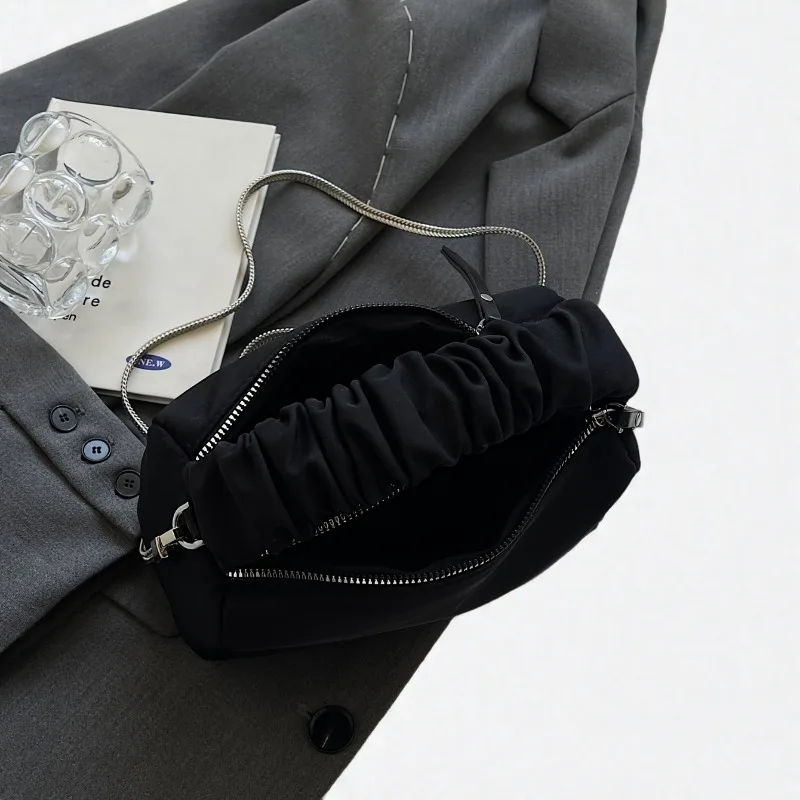 

1 шт. нейлоновая квадратная сумка с полиэстеровой подкладкой для пригородных свиданий и прогулок, многофункциональная дизайнерская сумка через плечо