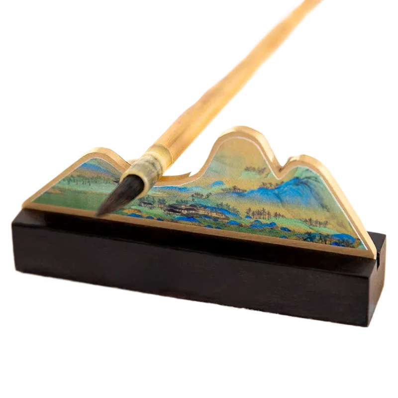 

Calligraphy Penholder Creative Brush Penholder Multifunctional Wood Paperweight New Chinese Style Art Supplies Desktop Ornaments