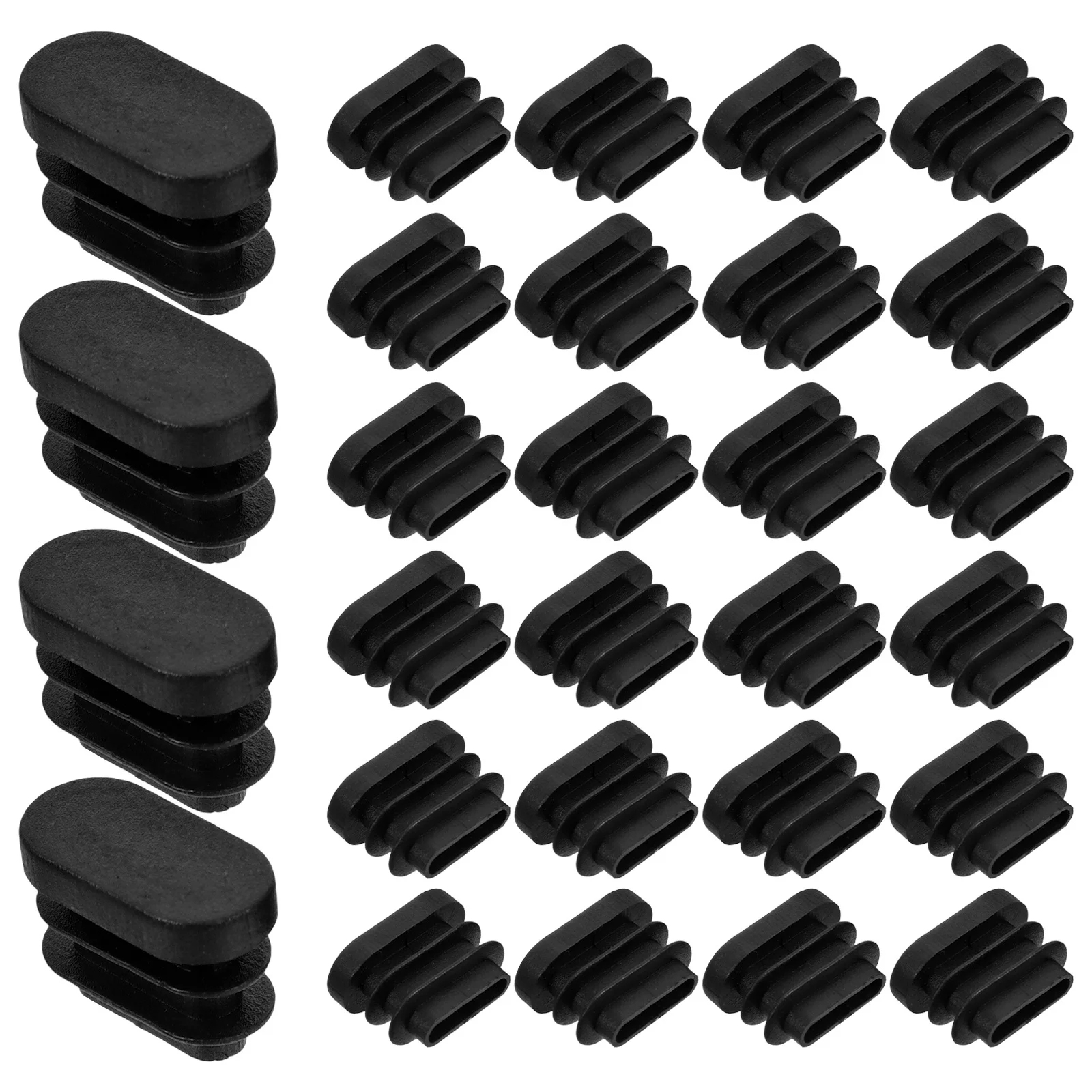 

40Pcs Oval Chair Leg Caps Furniture Feet Covers Anti-Scratch Noise Reduction Durable Pe Chair Leg Protectors for Home Furniture