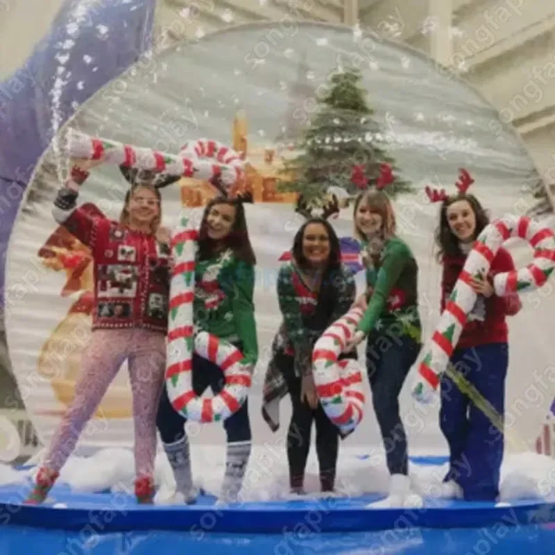 Transparent Inflatable PVC Christmas Tent Snow Globe Dome Portable for Songfa Events Parties Photo Booth Rental Playground