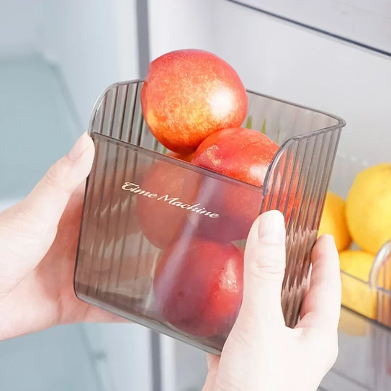 Quality Plastic Fridge Side Door Refrigerator Drawer Large Opening Deepen Fridge Organizer Rack Plastic Food Storage Box Kitchen
