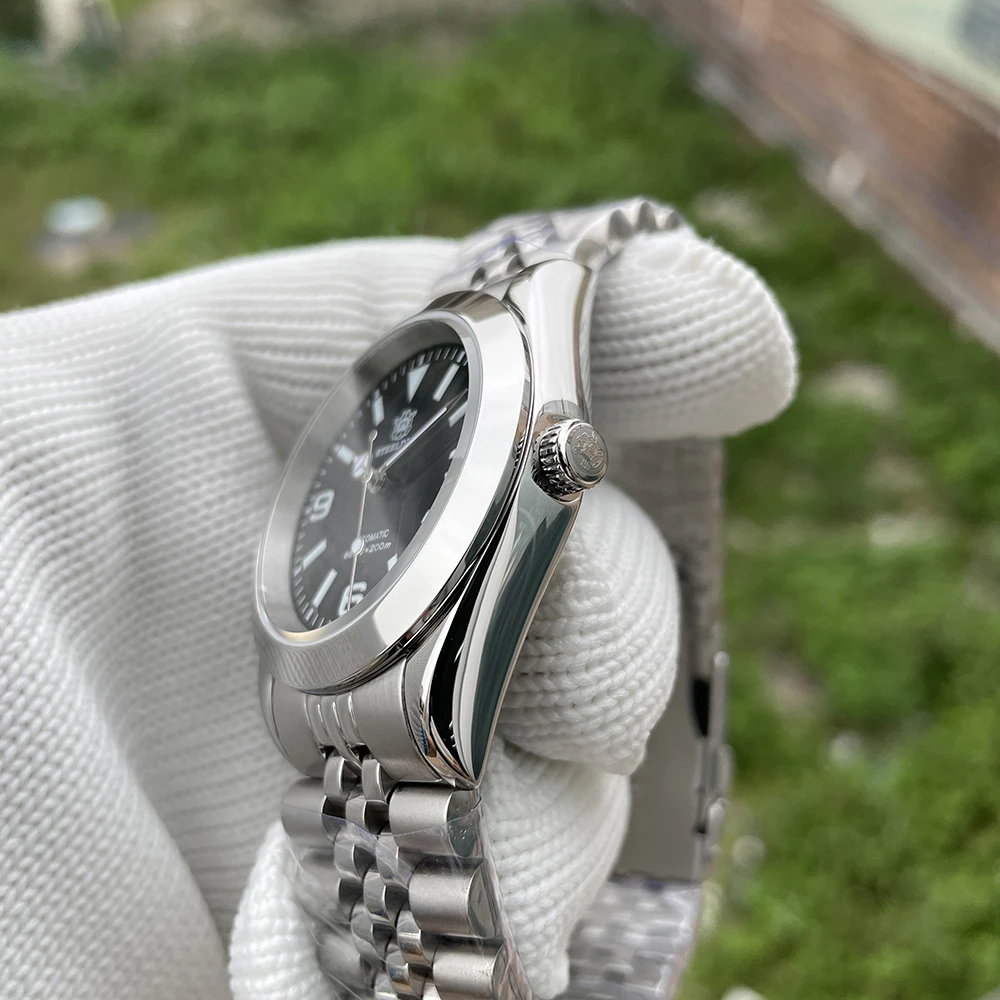 SD1934T STEELDIVE New Arriva 39mm prosta konstrukcja 300M wodoodporny BGW9 niebieski świecący NH35 automatyczny męski zegarek nurkowy Reloj