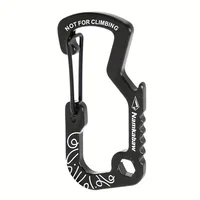 1/2/5pcs Outdoor Backpack Carabiner Multifunctional Print D Ring Spring Hook Metal Water Bottle Clip Aluminum Quick Release 4