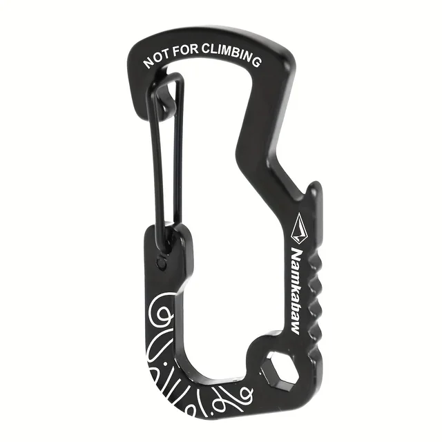 1/2/5pcs Outdoor Backpack Carabiner Multifunctional Print D Ring Spring Hook Metal Water Bottle Clip Aluminum Quick Release 4