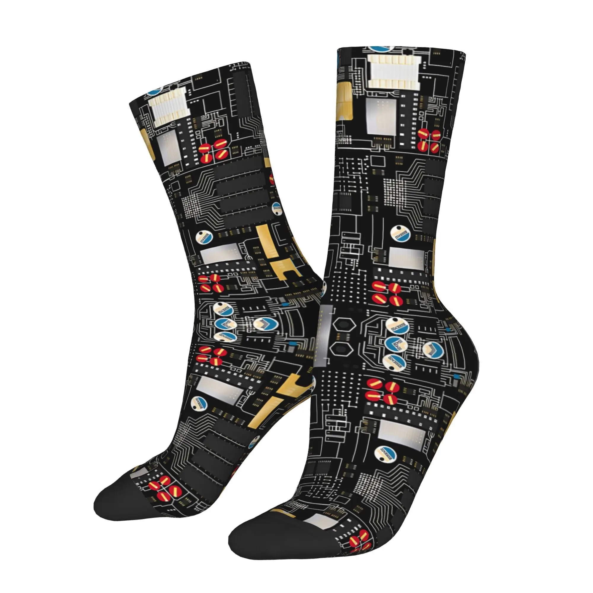 

Circuit Board Sock Printed Man Polyester