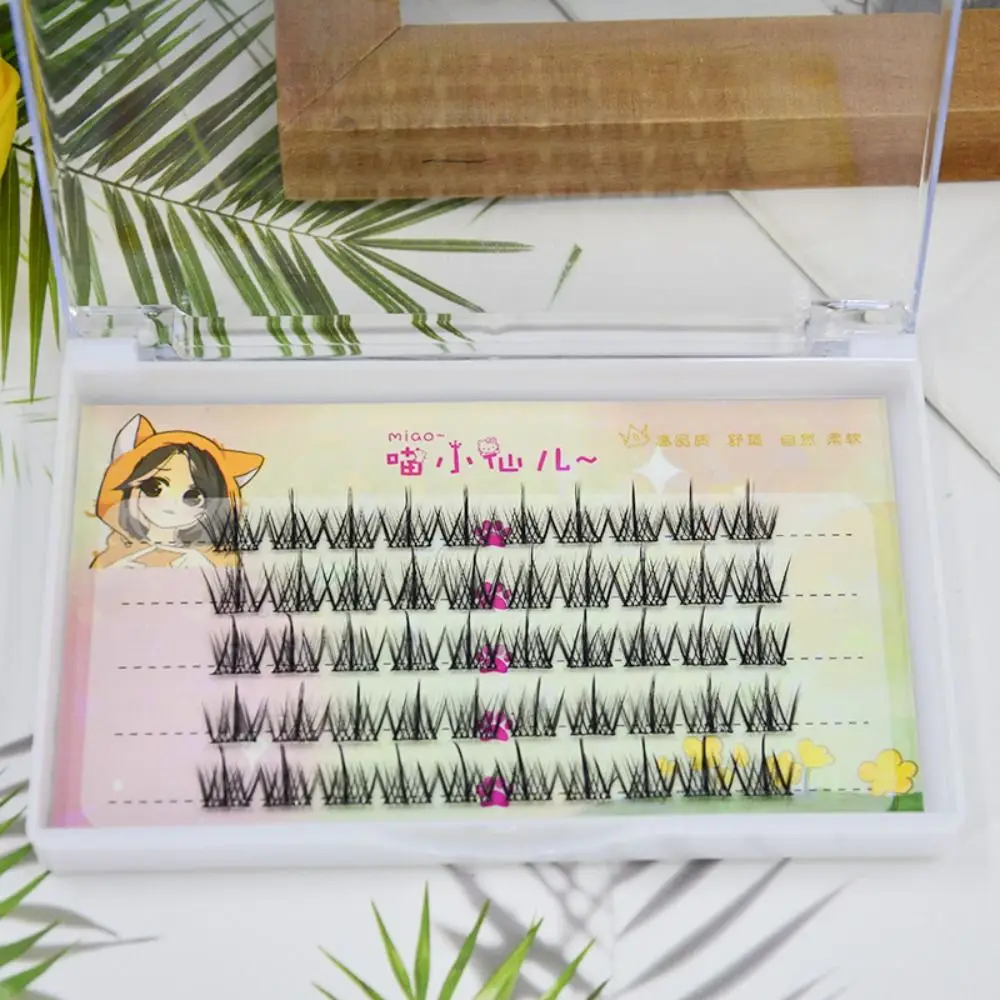 30/50 مجموعات الرموش العنقودية الفردية لتقوم بها بنفسك ماكياج رقيق الرموش الصناعية طويلة الأمد الحلو مجزأة الرموش حزم لتقوم بها بنفسك #2