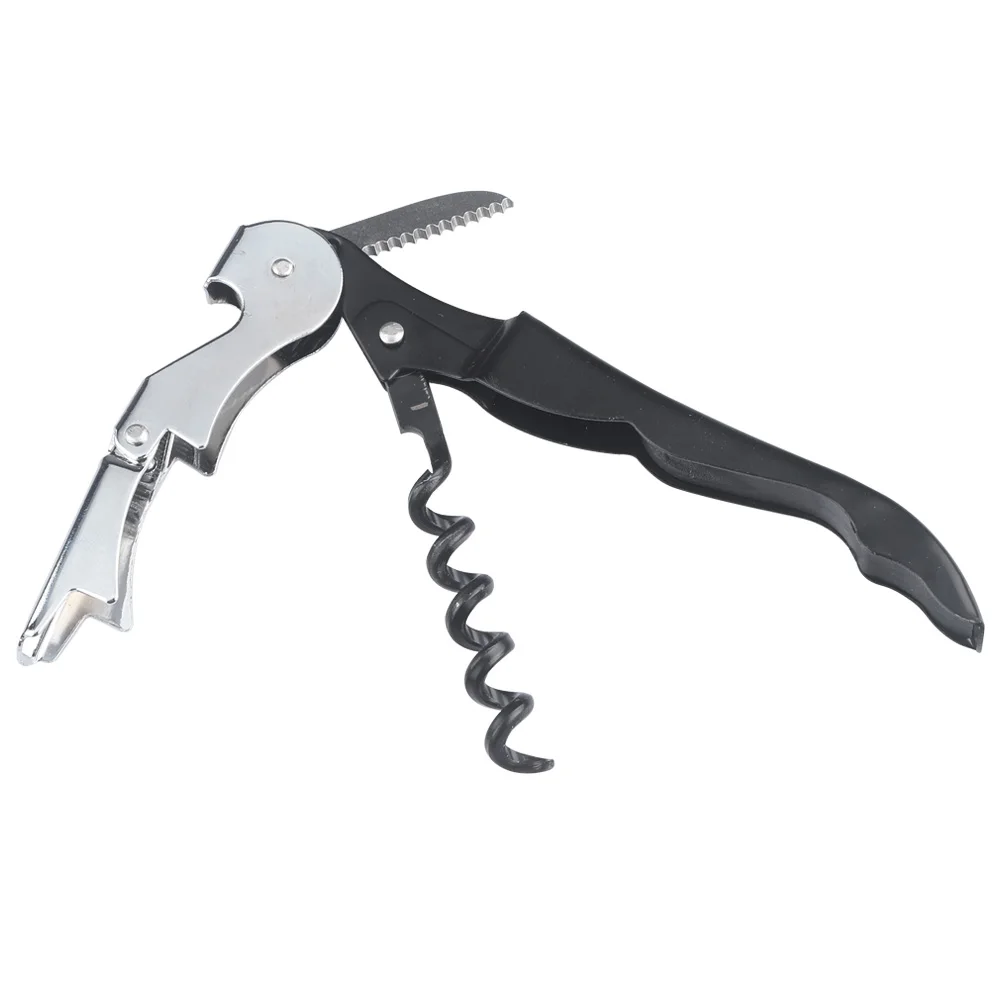 1pc Premium Stainless Steel Wine Bottle Opener Multi-Functional Bottle Openers Wine Cork Screw Corkscrew Beer Cap Remover Bar