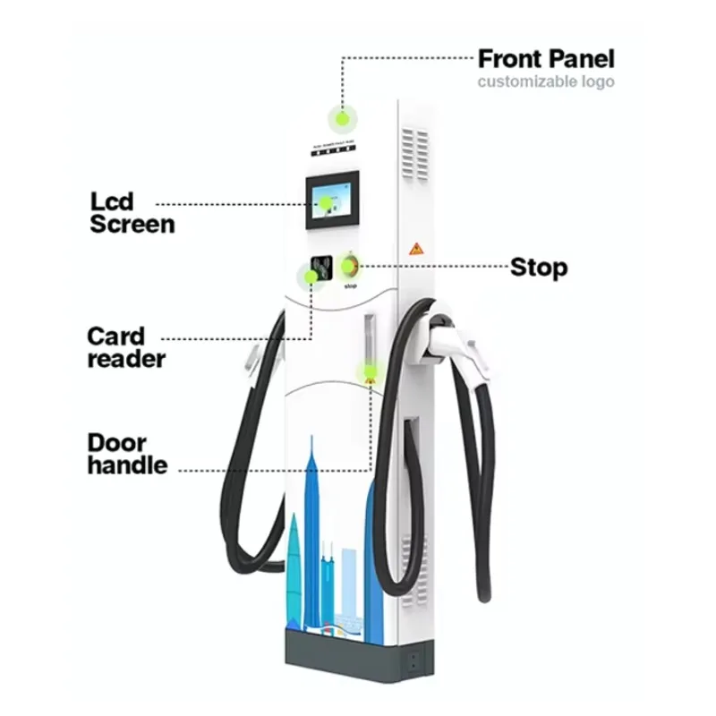720kW DC EV Fast Charger Split Floor Mounted 7 Inch LCD Screen Station with APP Control for Electric Vehicle Custom