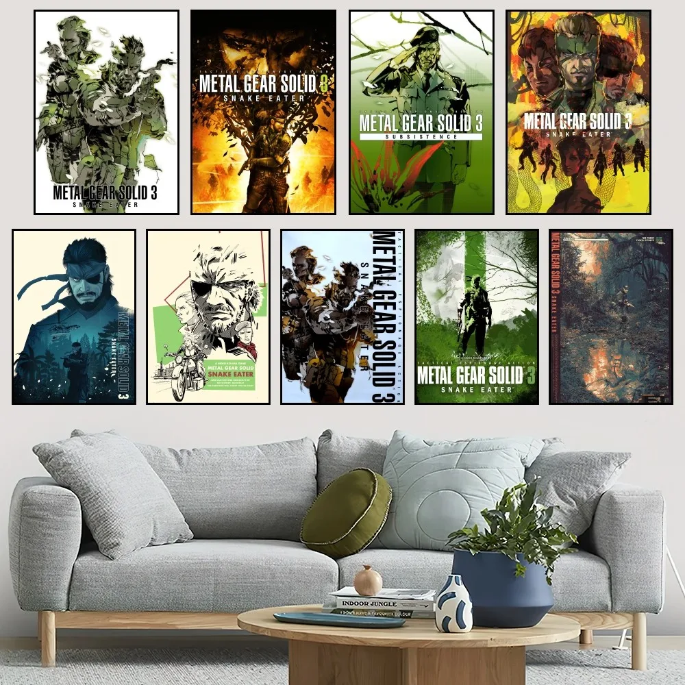 

Game Metal Gear Solid 3 Snake Eater Poster Home Bar Coffee House Decor Aesthetic Art Wall Painting Stickers Indoor