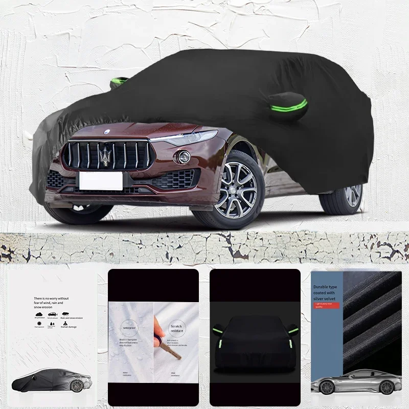 

For Maserati Levante Anti-UV Sun Shade Rain Snow Resistant Black Cover Dustproof Car umbrella Full Car Cover Outdoor Protection