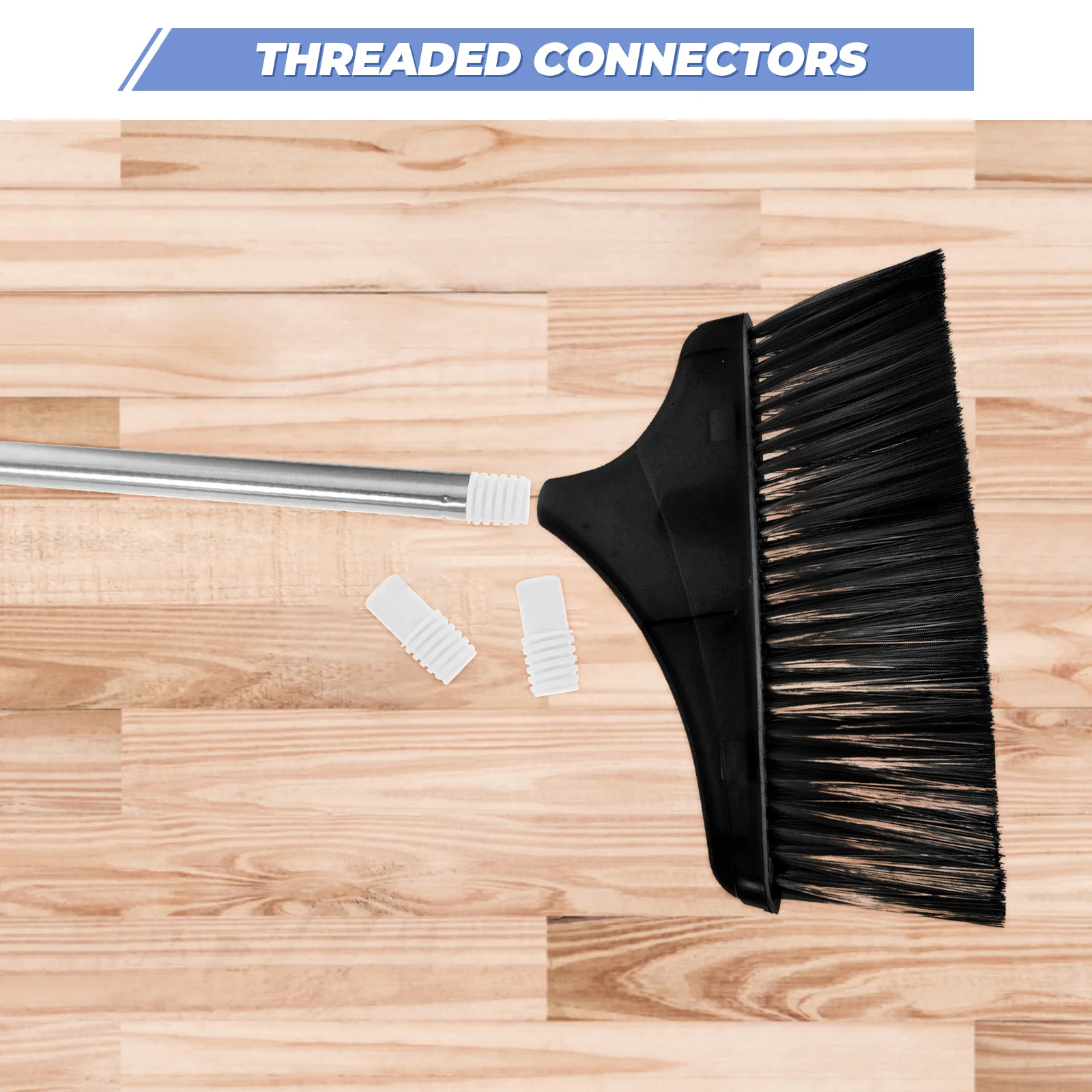 

20pcs White Plastic Threaded Connectors 19-22mm Broom Mop Handle Adapters Cleaning Tools Accessories Home Goods