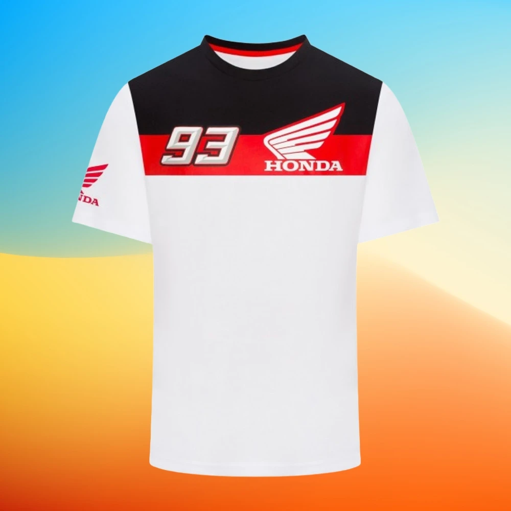 

Лето 2025 г., горячая распродажа, мужская футболка Honda с 3D принтом для мотоцикла большого размера с короткими рукавами для езды на открытом воздухе, для любителей спорта по бездорожью