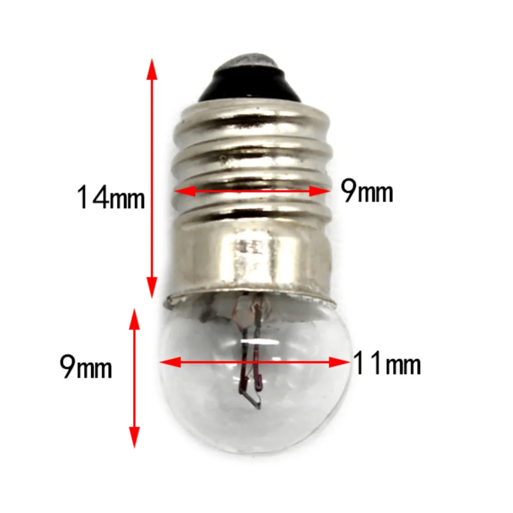 2pcs 2.5V 3V 3.8V 6V Small Electric Bulb with Round Head Bulb Holder Round Head Small Bulb