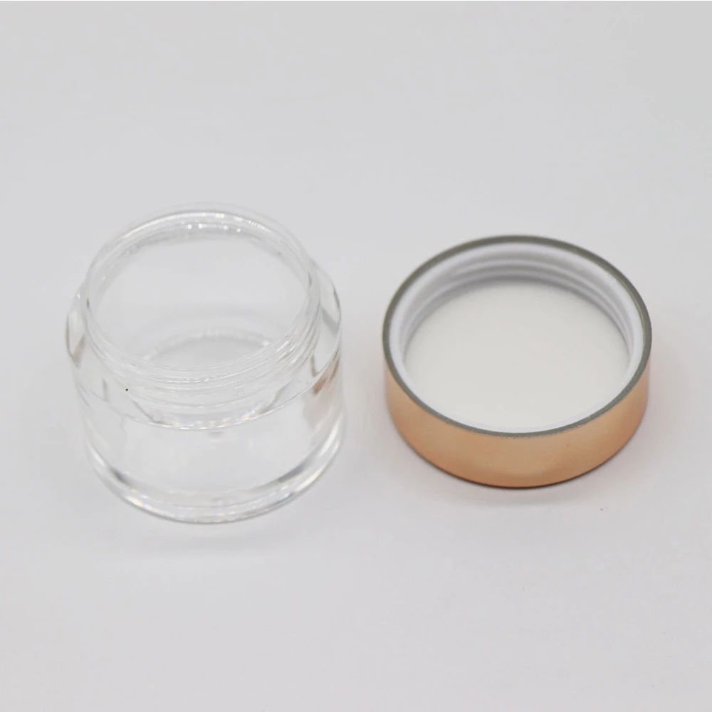 10/30/60ml Jar Gold Lids Clear Empty Travel Bottle Cosmetics Container Nails Acrylic Powder/Glitters Bottle Nail Sequins Box Jar