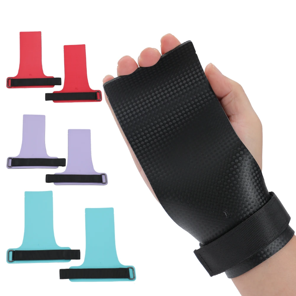 Carbon Straight No Finger Hole Gym Fitness calleras crossfit gym pads gymnastics palm protector hand grips