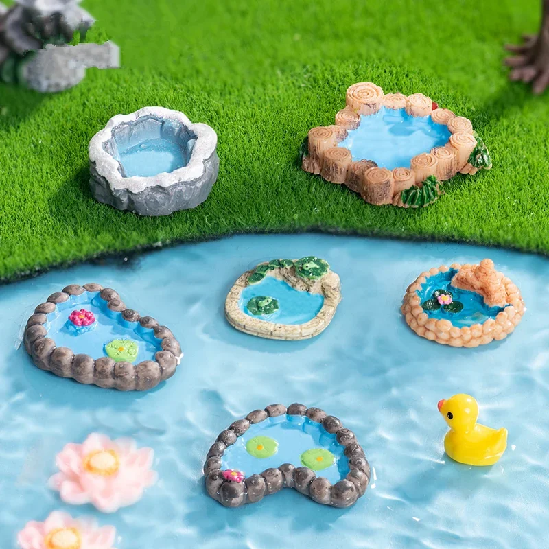 3Pcs Mini Fairy Garden Ornaments Lighthouse Water Well Bridge Cottage Mini Micro Landscape DIY Craft Accessories