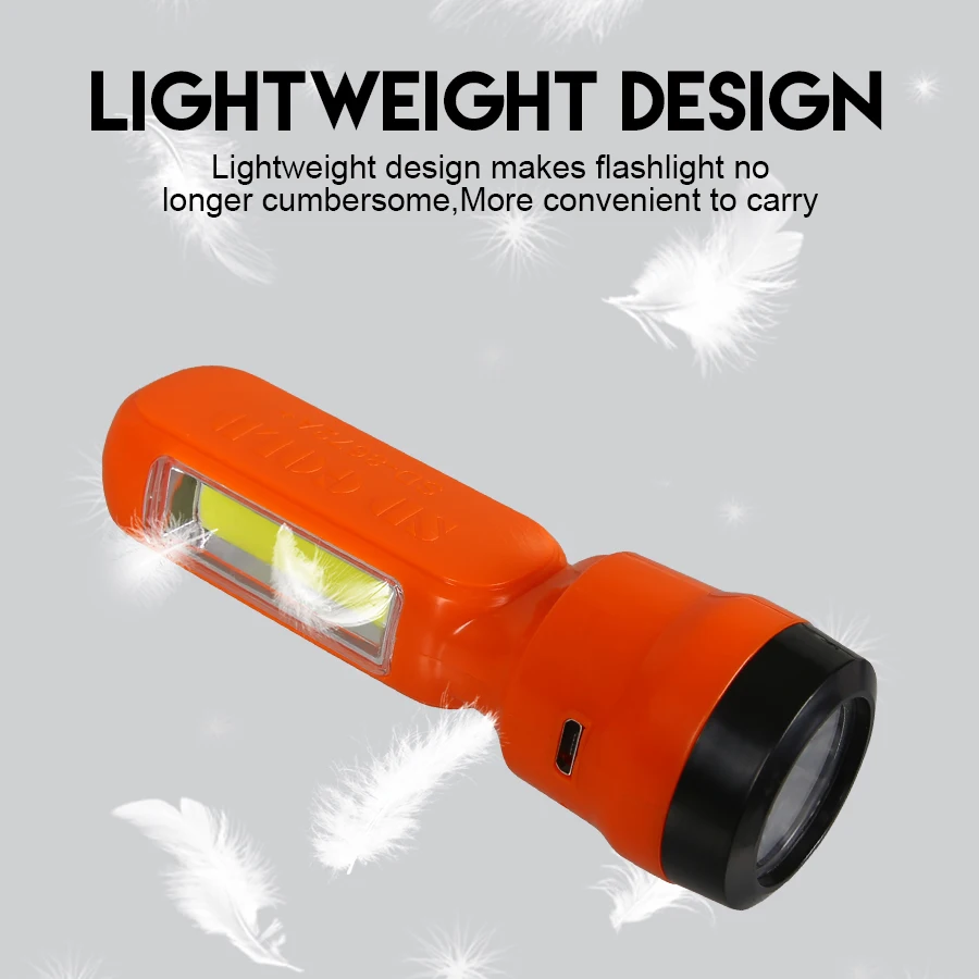 LED Strong Light Flashlight Mini Portable Home Lighting USB Rechargeable Outdoor High Brightness Camping Side Light