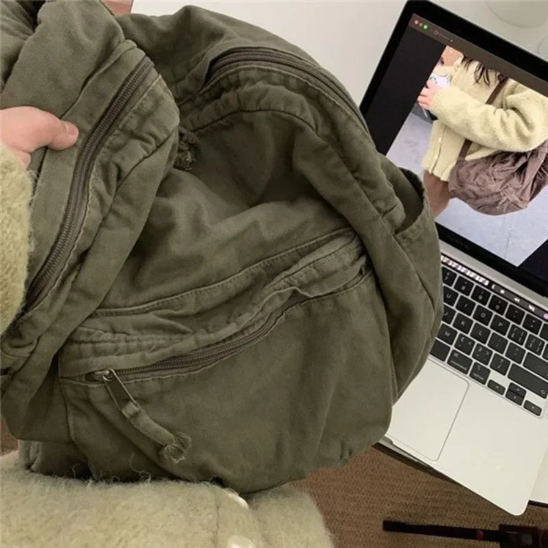 W koreańskim stylu szykowny damskie w stylu Vintage, solidne, torby na Laptop na co dzień, proste plecaki o dużej pojemności, modne torby szkolne