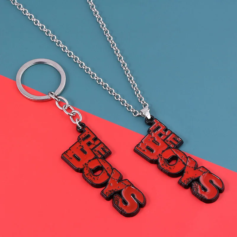LLavero de los niños, collar con colgante de Metal con Logo de The Seven Superhero Homelander, accesorios de joyería Unisex, regalo