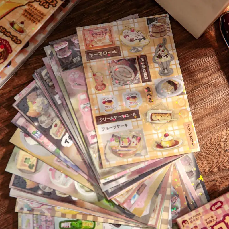 كتاب ملصقات حساب اليد نكهة الرجعية المواد الزخرفية اليابانية القديمة كتاب الملصقات الديكور الإبداعي