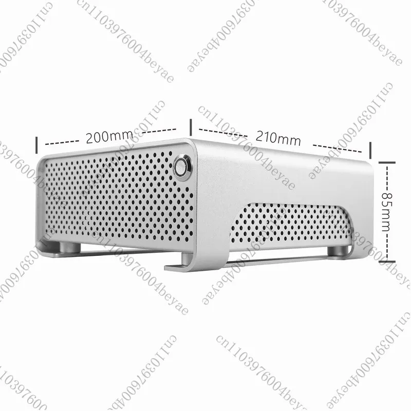 هيكل ITX صغير من الألومنيوم بالكامل من MGP مزود طاقة DC-ATX لسطح المكتب وشاشة عرض أساسية أفقية رفيعة للغاية هيكل صغير
