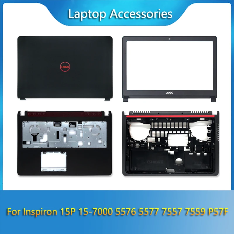 

Новый ноутбук для DELL Inspiron 15P 15-7000 5576 5577 7557 7559 P57F, задняя крышка ЖК-дисплея/Передняя панель/Упор для рук/Нижняя база/петли