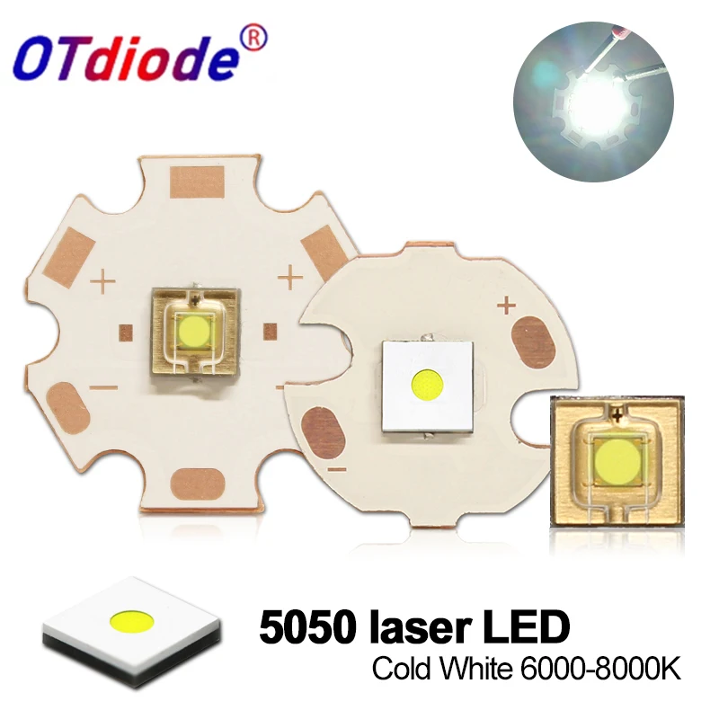 Wysokiej mocy chip LED 20W samolot okrągły koralik laserowy XLM 5050 SMD zimny biały do latarki zewnętrznej latarka akcesoria żarówka