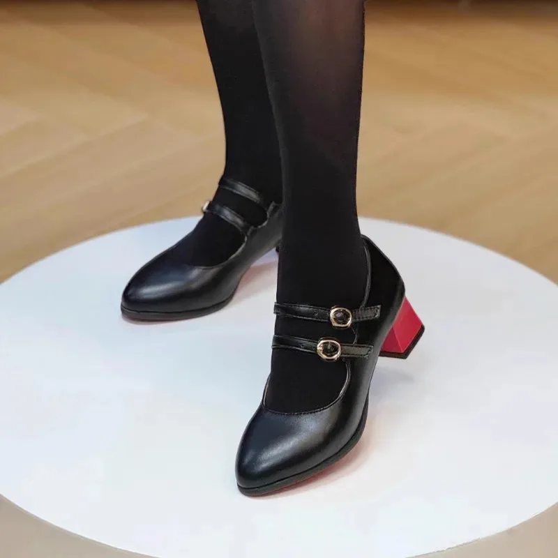 Game Zenless Zone Zero Cosplay /ZZZ Cosplay Ellen Joe Maid Cosplay Shoes Black Red High Heel 4cm/9cm Shoes Size 34-46 Customized