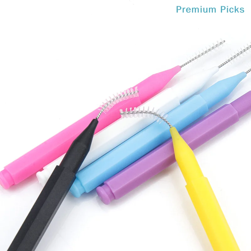 10Pcs Cleaner Interdental Brush Dental Floss Brushes Braces Light Tooth Picks Flossers Picks Eyelash Brush Beauty Tool Brush