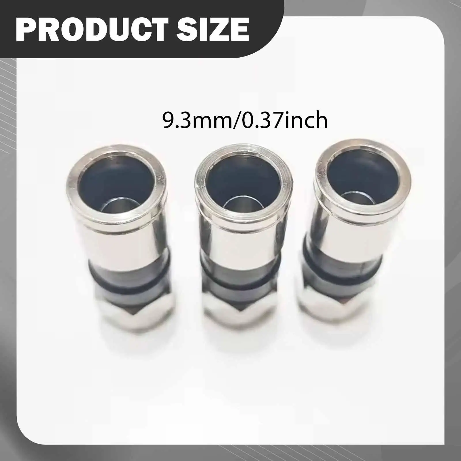100x Extruded F Head British TV Cable Connectors Easy to Install 24 Shielded Component