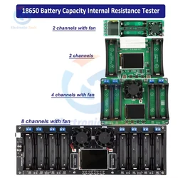 18650 Lithium Battery Capacity Tester Type-C Automatic Internal Resistance 2/4/8Channel Digital Battery Power Detector Module