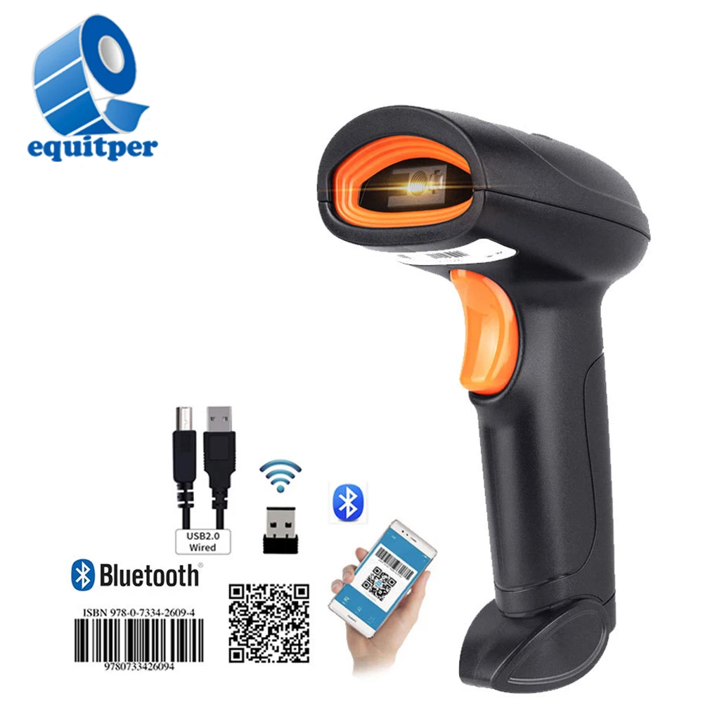 

Wireless Scanning Gun Bluetooth/Wireless Scanning Supermarket/Shop Cashier One-dimensional QR Code Scanning Gun Inventory