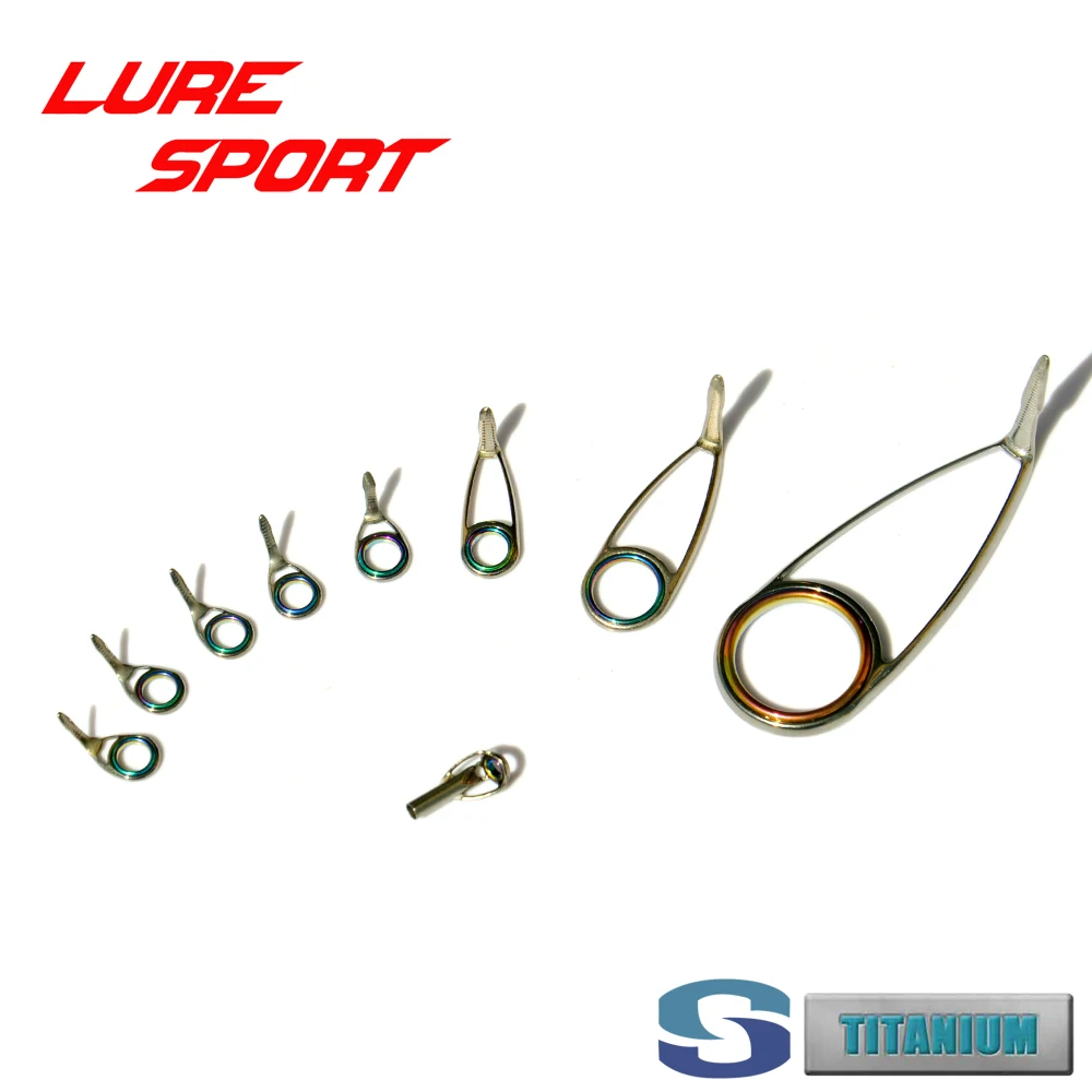 

Titanium Frame Rainbow RS ring 9 10pc ​TiXLRST-5 Top TiXOHRSG-5 20 Guide set Rod Building Component DIY Accessory Seaguide