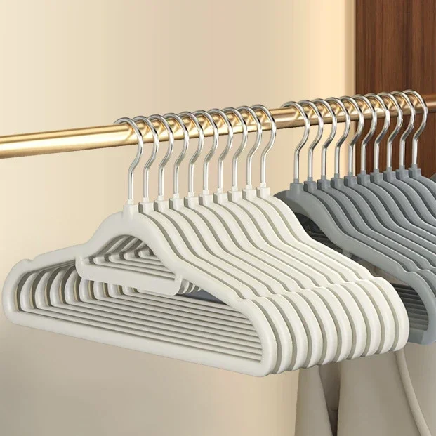 Flocking hangers, non slip and traceless household wardrobes, storage, hanging clothes, hangers, plastic wholesale