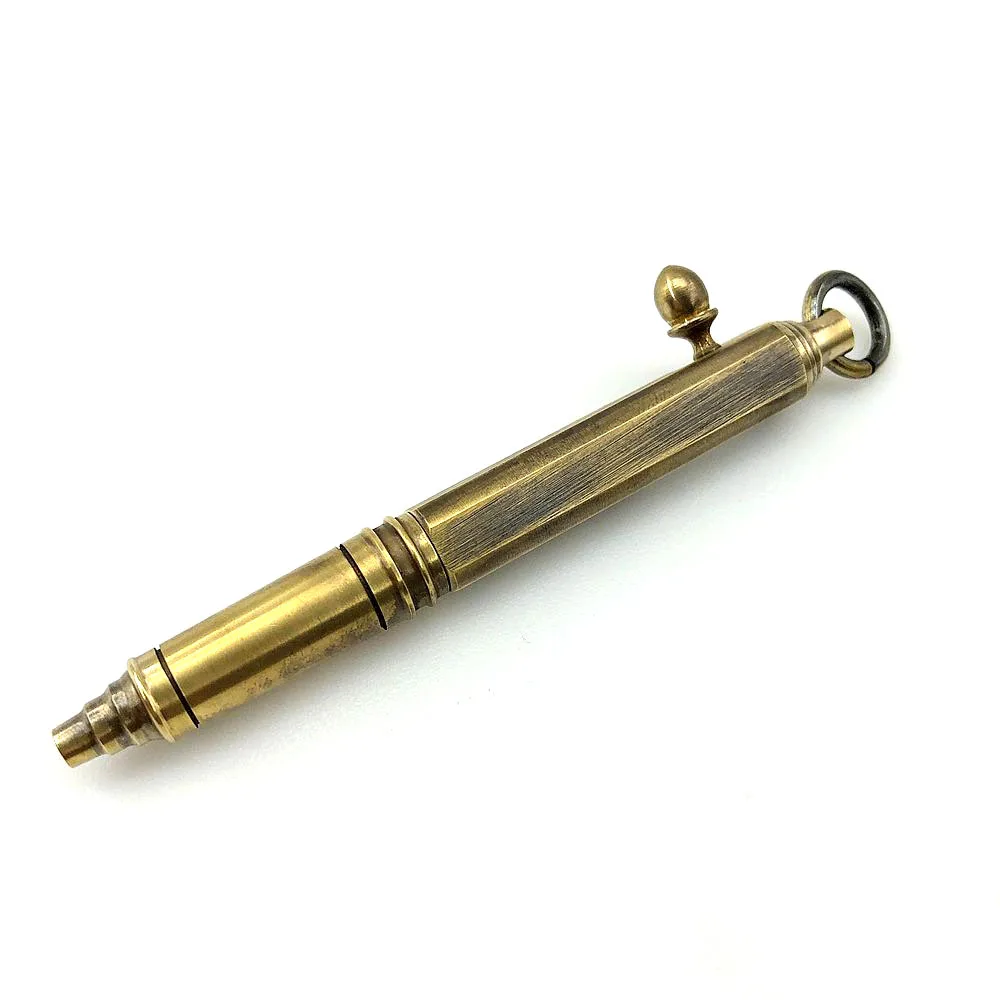 Buiten Schrijven Gereedschap Edc Mini Pocket Pen Handgemaakte Messing Bolt Balpen