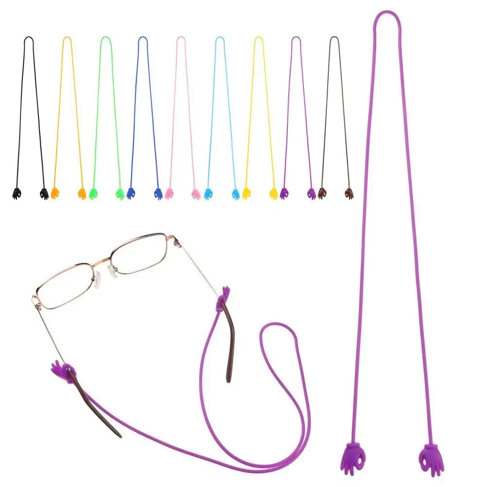 حامل نظارات الأيدي شكل المضادة للانزلاق الرجال النظارات الشمسية الفرقة نظارات الحبل حامل سيليكون النظارات حزام سلسلة نظارات نسائية #4