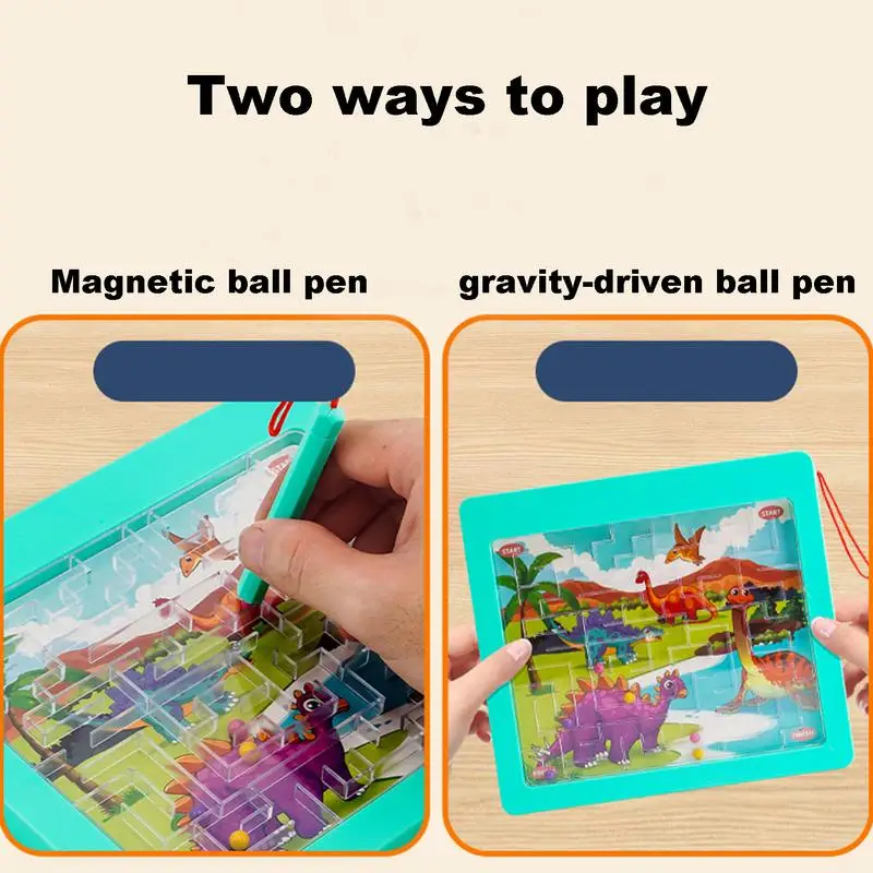 Children's Boys And Girls Maze Board Toy Parent-child Interactive Handheld Magnet Rolling Ball Puzzle Toy Tabletop Game