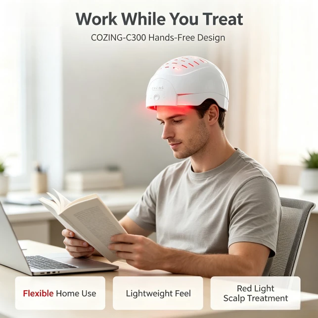 Alopecia Areata Treatment LLLT Laser Hair Helmet 650nm 660nm 300 Diodes Medical Grade Scalp Care Home Use