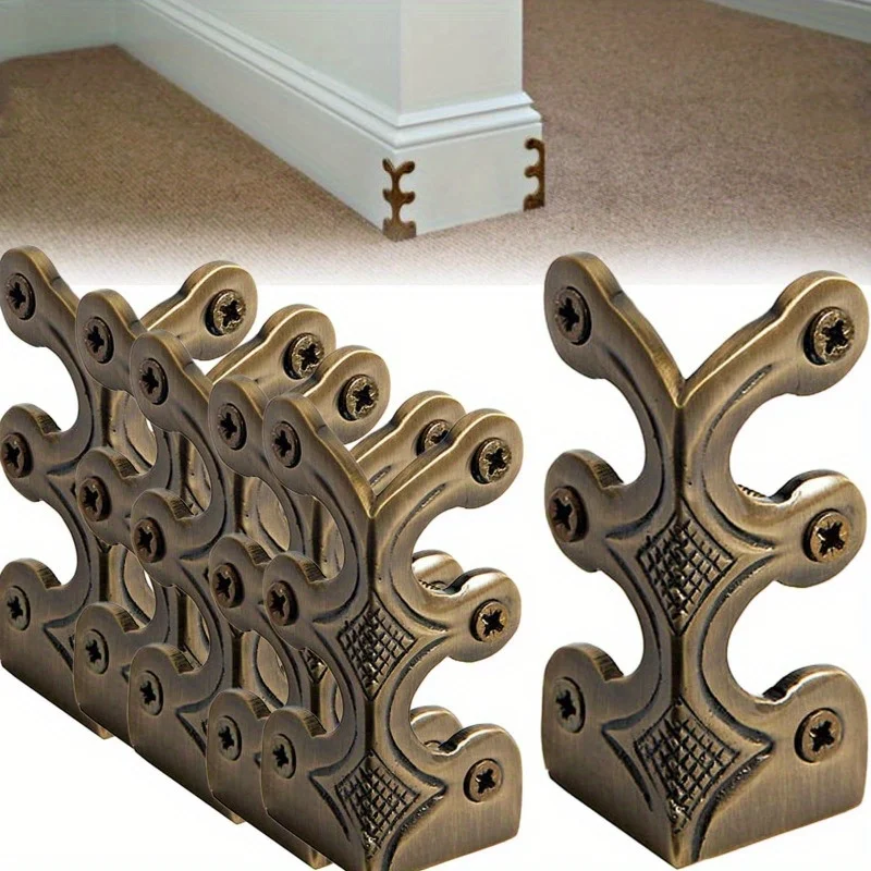 Skirting Board Edge Guards for Furniture & Baseboard Protection, Decorative Metal Wall Protectors, Corner Protectors Furniture