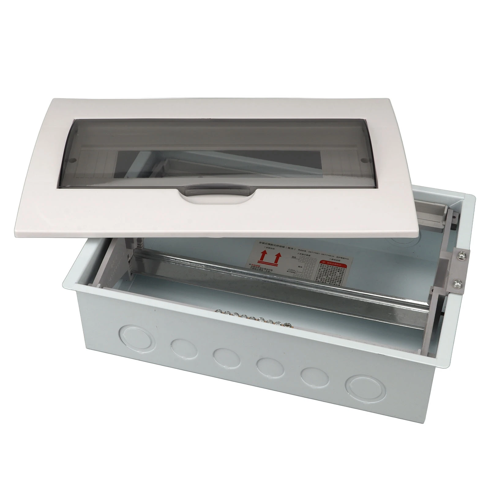 Distribution Protection Box 15 Way Waterproof Circuit Breaker Distribution Box with Transparent Shell DIN Rail