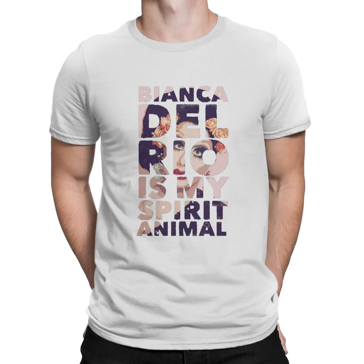 RuPaul’s Drag Race Show Newest TShirt for Men Bianca Is My Spirit Animal Round Neck Basic T Shirt Hip Hop Birthday Gifts Outdoor