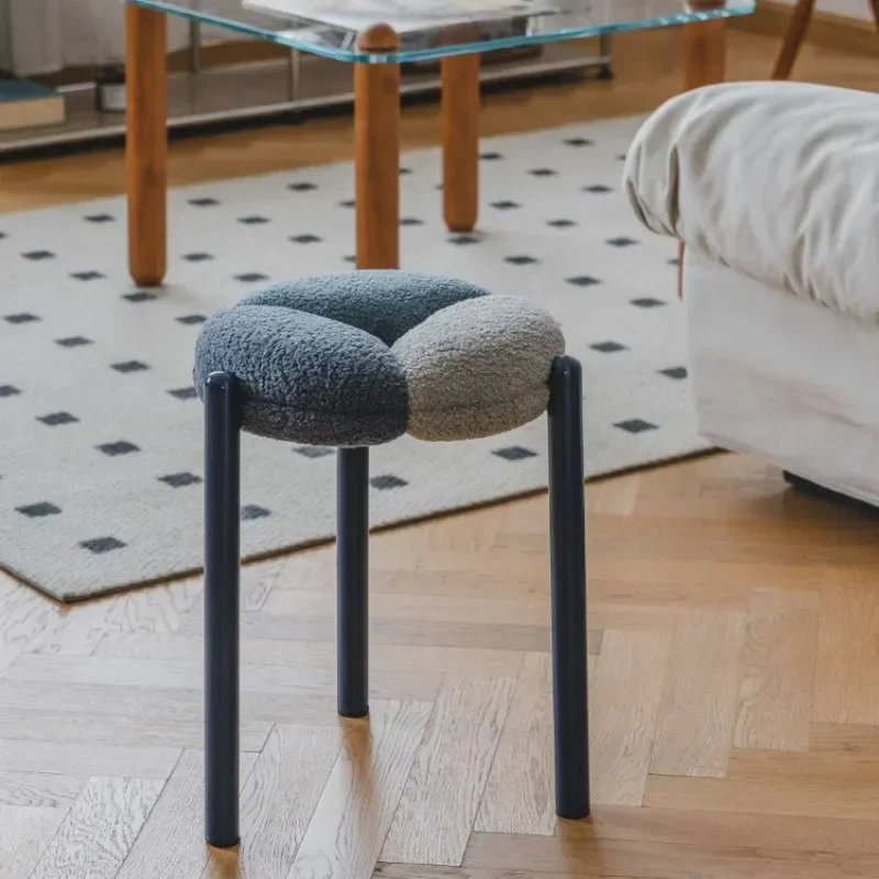 Ins Internet celebrity small stool stackable living room household small low stool comfortable sedentary small apartment