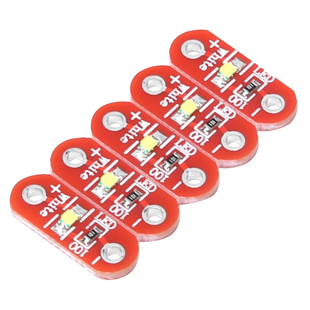 50Pcs White LED for LilyPad LED Module Small Size Design Surface Mounted Surface Mounted LED 3~5V Working Voltage LED Module