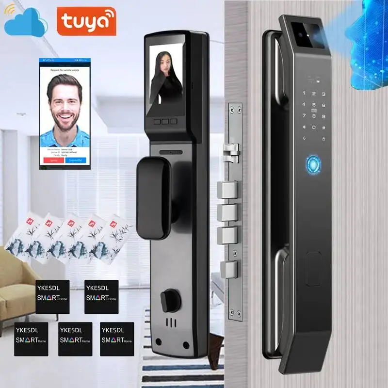 

3D Face Recognition Digital With Camera Fingerprint Password Unlock Keyless Electronic Door Lock