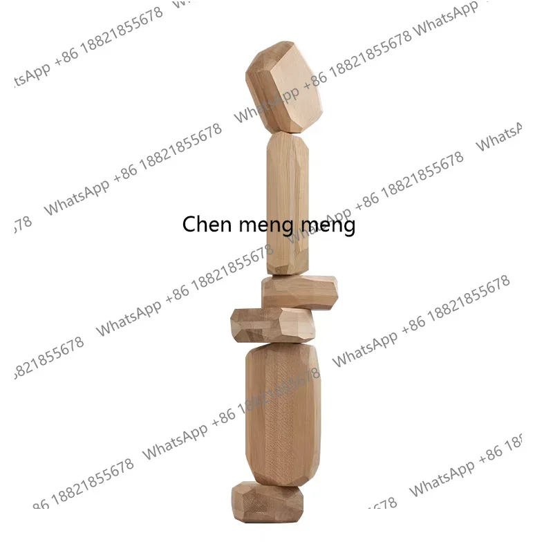 A74Solid wood sculpture floor-to-ceiling ornaments restaurant restaurant sales office soft decoration vertical entrance art