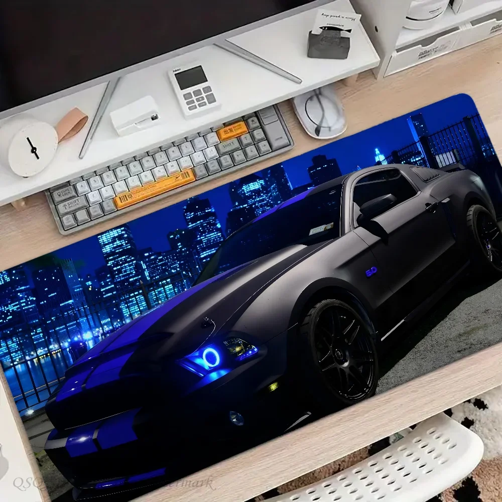 Cool Car F-Ford Mustang Mouse Mat Desk Mat Office Accessories Anime 400X900MM Gaming Mousepad Gamer DeskMats Keyboard Mice Pads