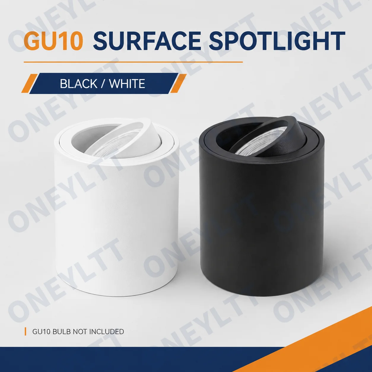 GU10 Surface Mounted LED Downlight Mounting Frame Round Ceiling Bracket Replaceable Bulb Bedroom Spotlight Holder Fitting